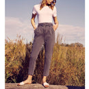 Pantalon Cigarette Highwaist Cropped Ava - Dnm Grey - Reiko - The Bradery