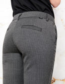 Pantalon Cigarette Lizzy Fancy - Grey Silver Stripes - Reiko - The Bradery