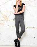 Pantalon Cigarette Lizzy Fancy - Grey Silver Stripes - Reiko - The Bradery