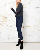 Pantalon Cigarette Lizzy Fancy - Navy Silver Stripes - Reiko - The Bradery