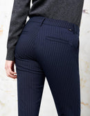 Pantalon Cigarette Lizzy Fancy - Navy Silver Stripes - Reiko - The Bradery