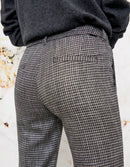 Pantalon Cigarette Lizzy Fancy - Silver Houndstooth - Reiko - The Bradery
