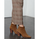 Pantalon Cigarette Pantalon Straight Cropped Laryfancy - Camel Checks - Reiko - The Bradery