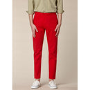 Red Cotton Stretch Pants - Red - Fursac - The Bradery