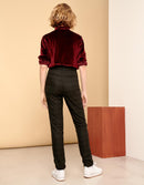 Arnaud Fancy High Waist Pants - Checked Grey - Pants - Reiko - The Bradery