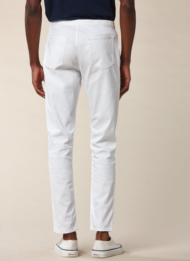 Pantalon Jean En Coton Stretch Blanc - Blanc - De Fursac - The Bradery