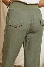 Khaki Trousers - Women TROUSERS & SHORTS Autour Du Lin