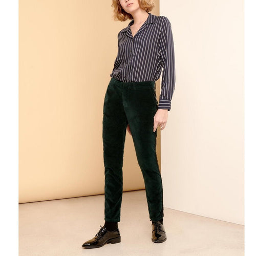 Pantalon Lizzy Velvet - Herring Deep Green - Reiko - The Bradery