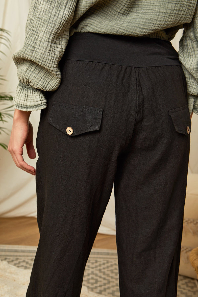 Pantalon Noir - Femme PANTALONS & SHORTS Autour Du Lin