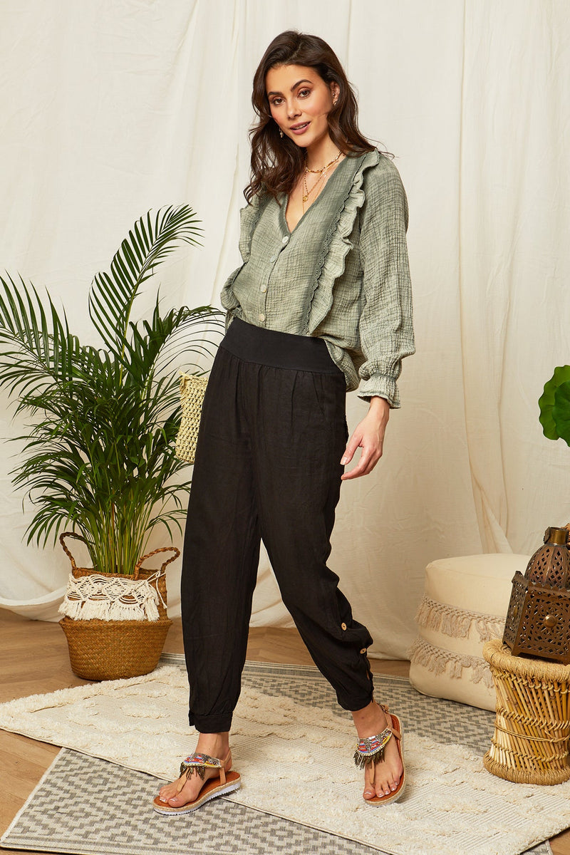 Pantalon Noir - Femme PANTALONS & SHORTS Autour Du Lin