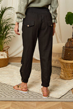 Black Trousers - Women TROUSERS & SHORTS Autour Du Lin