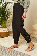 Black Trousers - Women TROUSERS & SHORTS Autour Du Lin