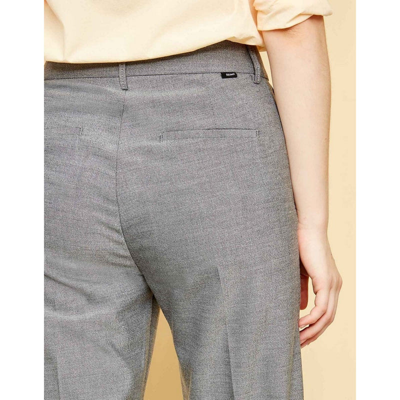 Pantalon Straight Cropped Luis Fancy - Grey - Reiko - The Bradery