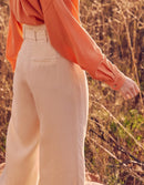 Pantalon Wide Gabby Linen - Shell - Reiko - The Bradery