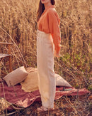 Pantalon Wide Gabby Linen - Shell - Reiko - The Bradery