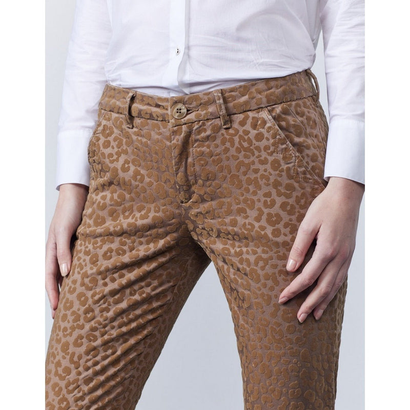 Pantalons Basic Sandy Cropped - Taupe Leopard - Reiko - The Bradery