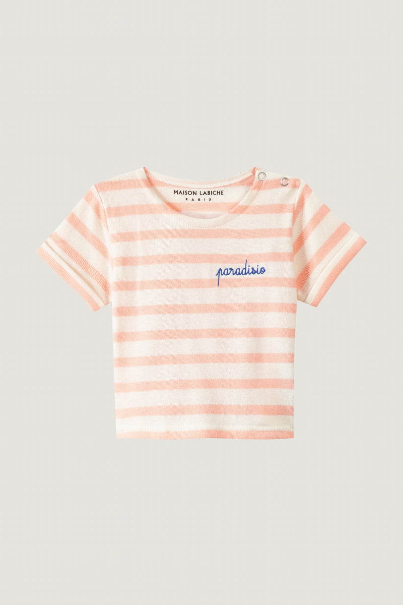 "paradisio" short-sleeved gardette sailor shirt#color_ivory-apricot