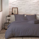 Parure De Couette 3Pcs 100% Percale De Coton 80 Fils/Cm2 - Uni Gris - Gris Housse De Couette Baton Rouge