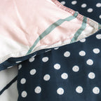 Juego De Cama - 2 Personas - Algodón Estampado Sunshine 6.7 - Liso Azul - TODAY - The Bradery