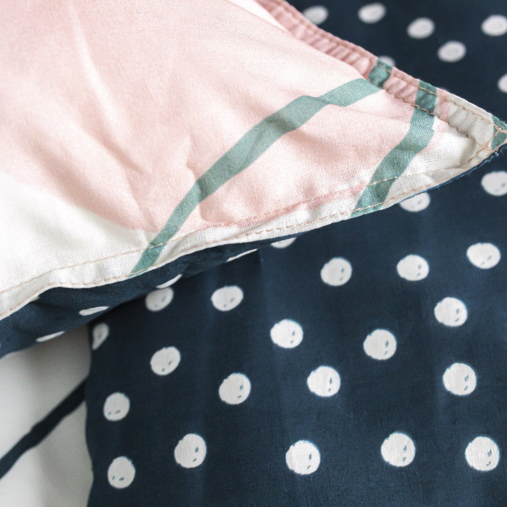 Juego De Cama - 2 Personas - Algodón Estampado Sunshine 6.7 - Liso Azul - TODAY - The Bradery