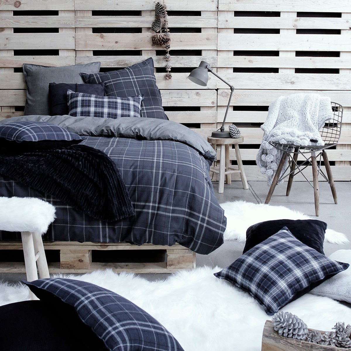 Parure De Lit - 2 Personnes - Coton Winter Spirit Megeve - Bleu - TODAY - The Bradery