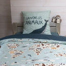 Parure De Lit (Housse De Couette + Taie D'Oreiller) Coton Imprimé Map - L'Effet Papillon - The Bradery