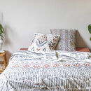 Parure De Lit (Housse De Couette + Taie(s) D'Oreiller) Coton Imprimé Ethnic - L'EffetPapillon2 - The Bradery