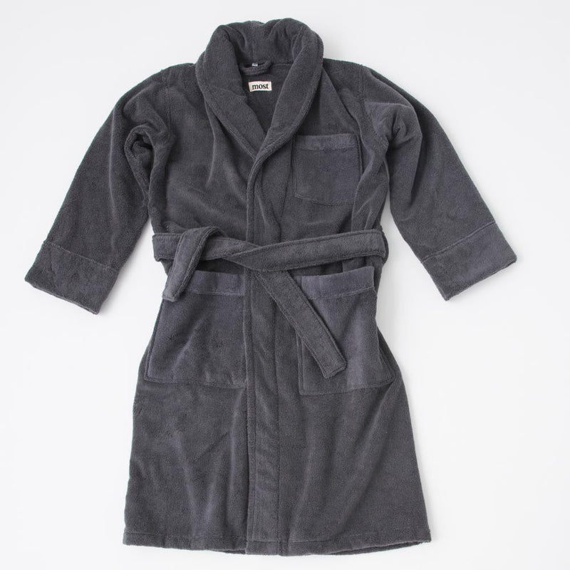 Organic Cotton Bathrobe - Graphite - MOST - The Bradery