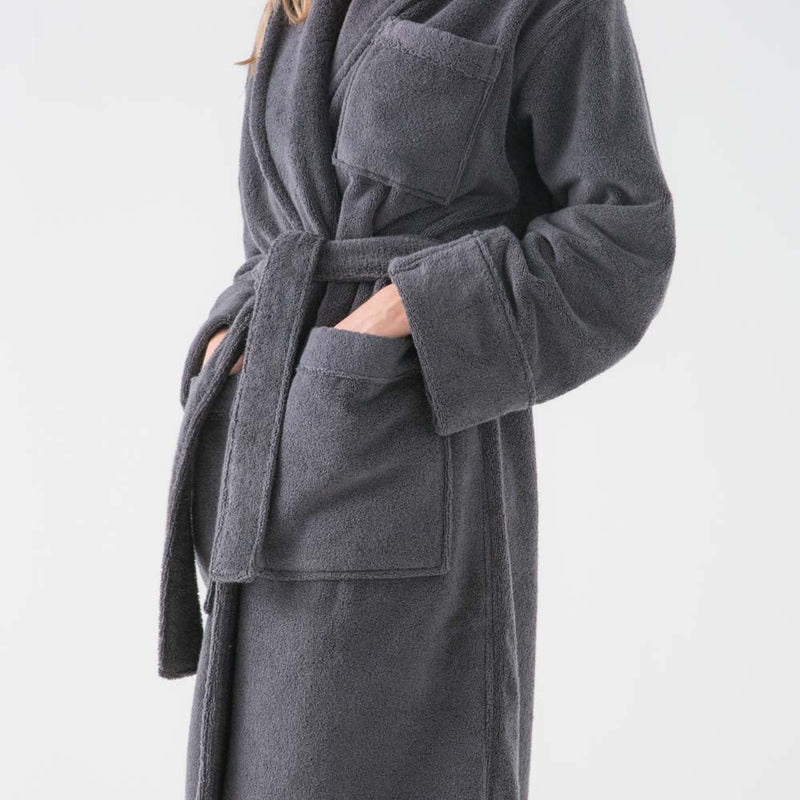 Organic Cotton Bathrobe - Graphite - MOST - The Bradery