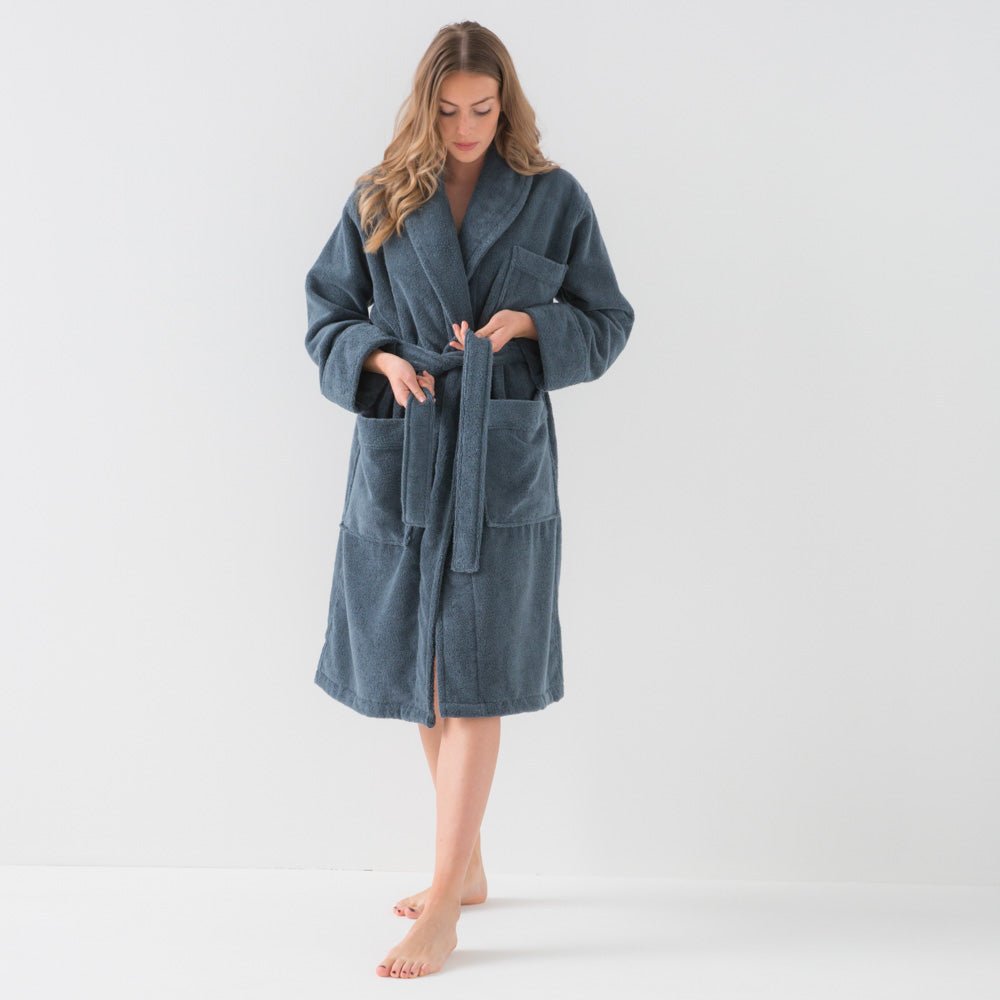 Organic Cotton Bathrobe - Storm - MOST - The Bradery
