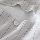 Comforter Cover - In Washed Cotton Percale - Blue Stripes