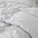 Comforter Cover - In Washed Cotton Percale - Blue Stripes