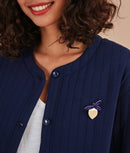 Alfileres de limón bimaterial Lonette - Broche índigo/oro Des Petits Hauts