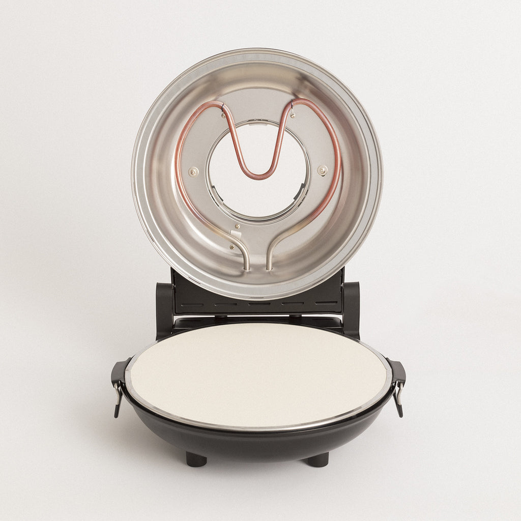 Pizza Maker - Horno de pizza eléctrico con piedra refractaria - Negro