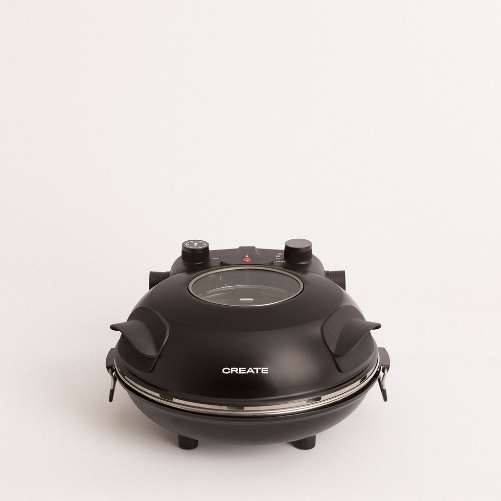 Pizza Maker - Horno de pizza eléctrico con piedra refractaria - Negro