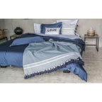 Plaid Chevron Pompon Chevron Stockholm - Petrole - Febronie - The Bradery