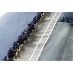 Plaid Chevron Pompon Chevron Stockholm - Petrole - Febronie - The Bradery