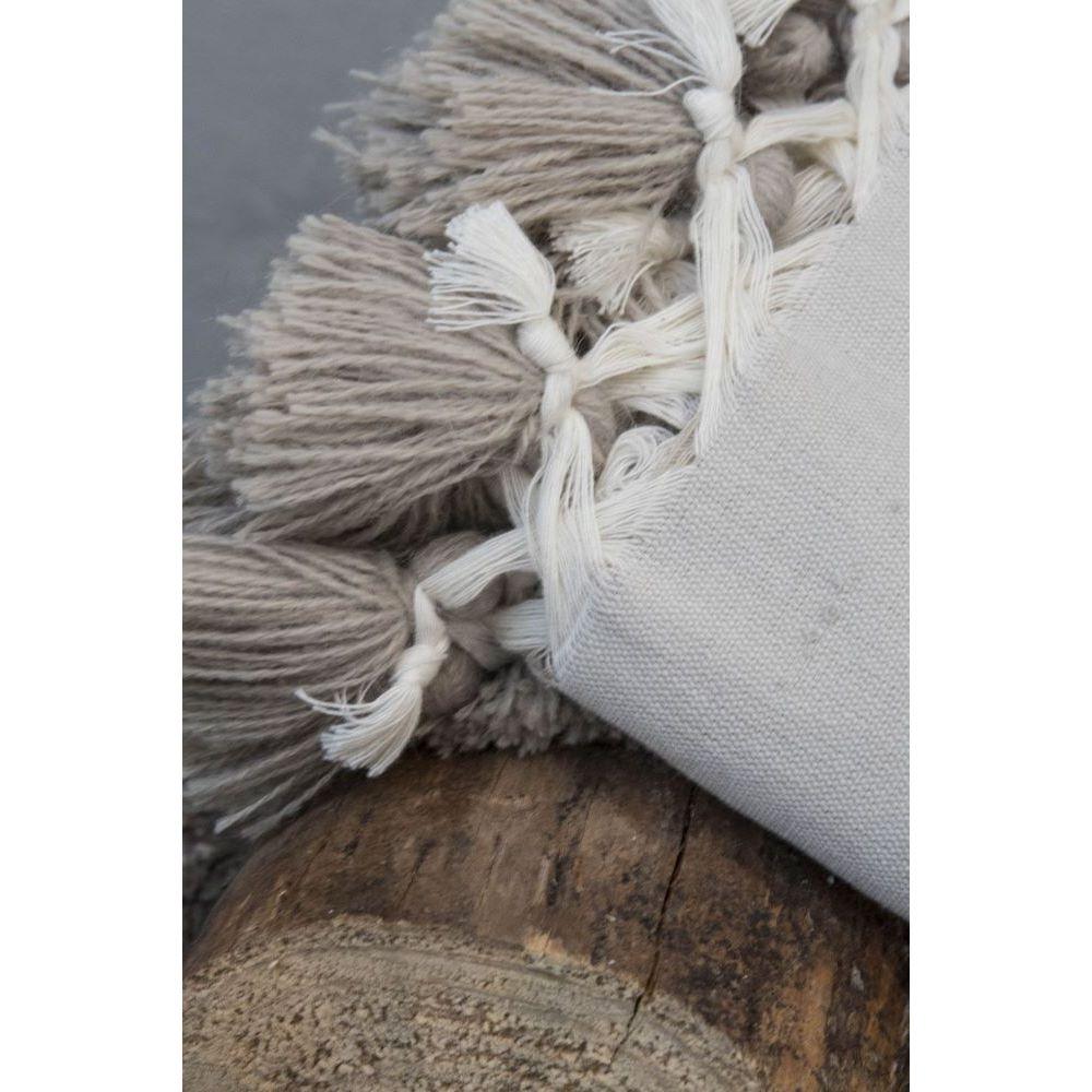 Stockholm Chevron Pompom Plaid - Light Taupe - Febronie -The Bradery