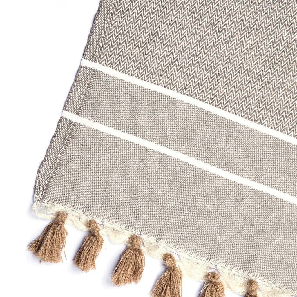 Stockholm XXL Chevron Plaid - Taupe - Febronie -The Bradery