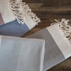 Plaid En Coton Courchevel - Bleu Marine - Febronie - The Bradery