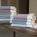 Plaid En Coton Courchevel - Bleu Marine - Febronie - The Bradery