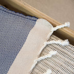 Plaid En Coton Courchevel - Bleu Marine - Febronie - The Bradery