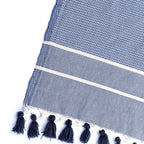 Plaid En Coton Stockholm - Bleu Marine - Febronie - The Bradery
