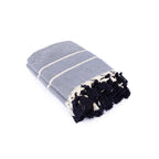 Plaid En Coton Stockholm - Bleu Marine - Febronie - The Bradery