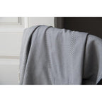 Plaid Jacquard Oslo - Gris Moyen - Febronie - The Bradery