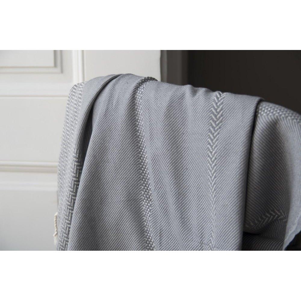 Plaid Jacquard Oslo - Gris Moyen - Febronie - The Bradery
