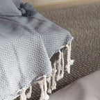 Plaid Jacquard Oslo - Gris Moyen - Febronie - The Bradery