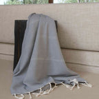 Plaid Jacquard Oslo - Gris Moyen - Febronie - The Bradery