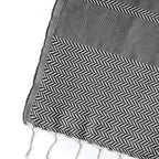 Plaid Oslo Jacquard - 130 X 170 Cm - Noir Plaids Febronie