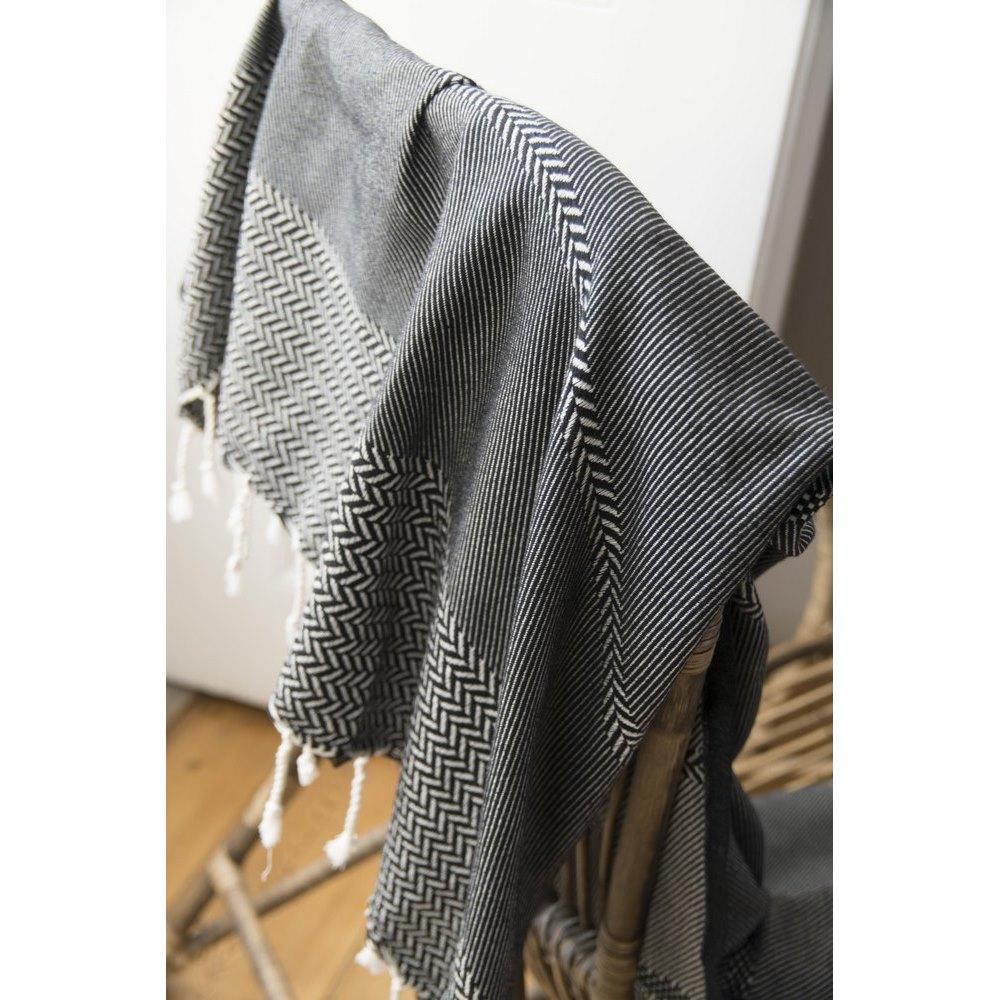 Plaid Oslo Jacquard - 130 X 170 Cm - Noir Plaids > Jacquard Oslo Febronie